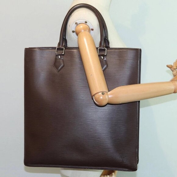 LOUIS VUITTON Epi Sac Plat Hand Bag Mocha Brown - Picture 1 of 16